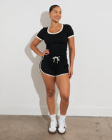 Vitality Motive® Scoop Tee - Midnight Contrast