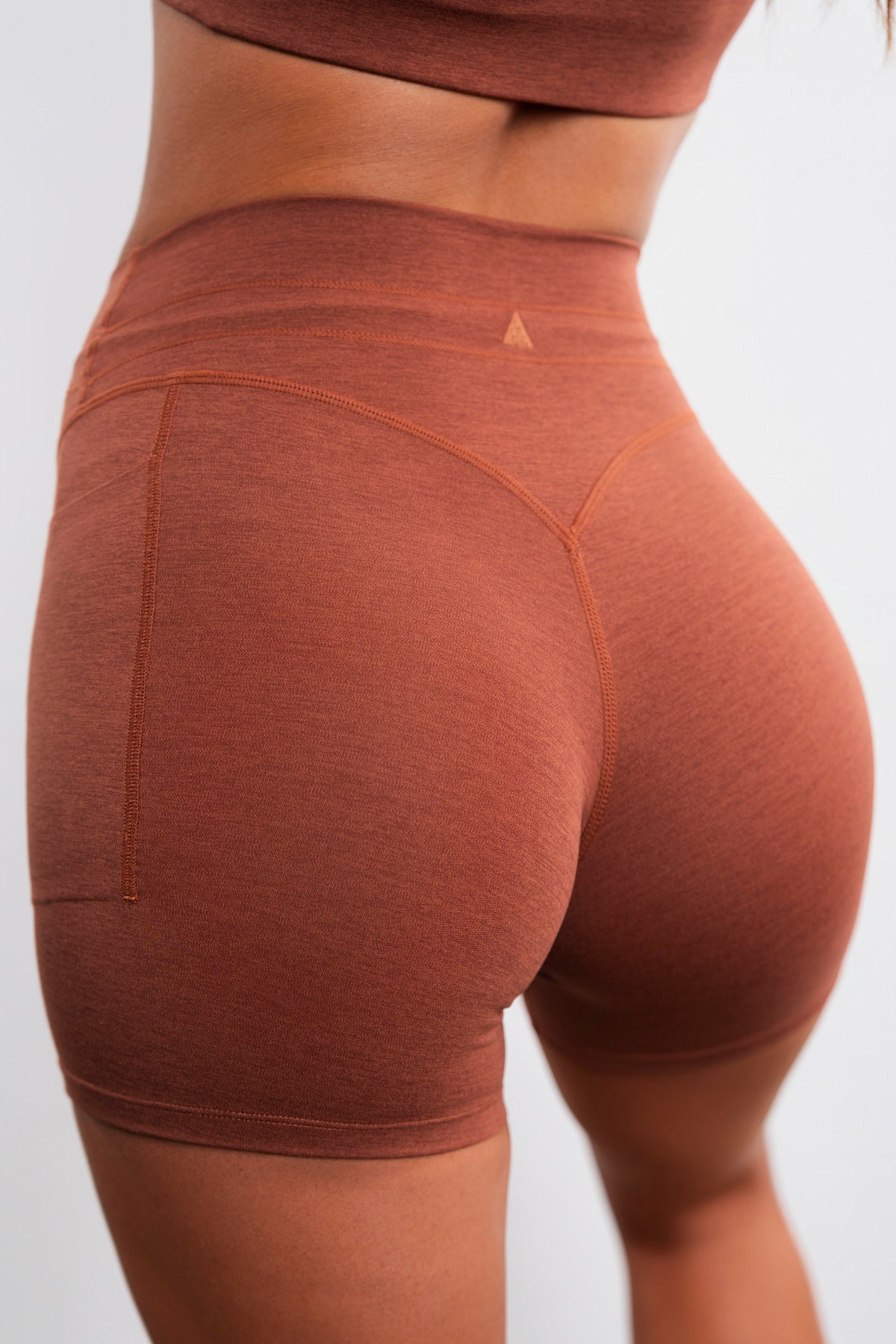 Vitality Daydream® Drawcord Pocket Volley Short - Pumpkin Spice Heather
