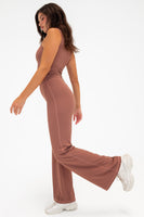 Cloud II® Rib Cinch Wide Leg Trouser - Sepia