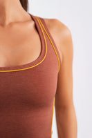 Vitality Daydream® Overlap Tank - Pumpkin Spice Heather