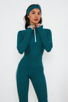 Cloud II® Fitted Half Zip - Spruce Contrast