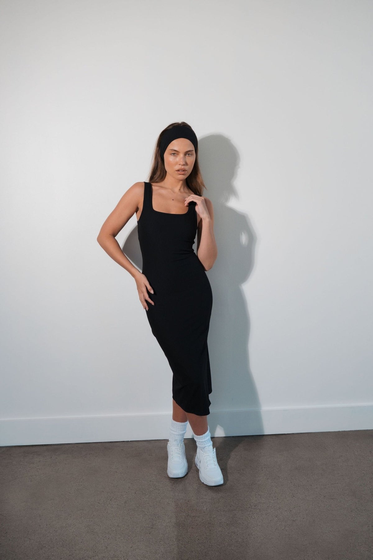 Cloud II® Rib Basic Midi Dress - Midnight