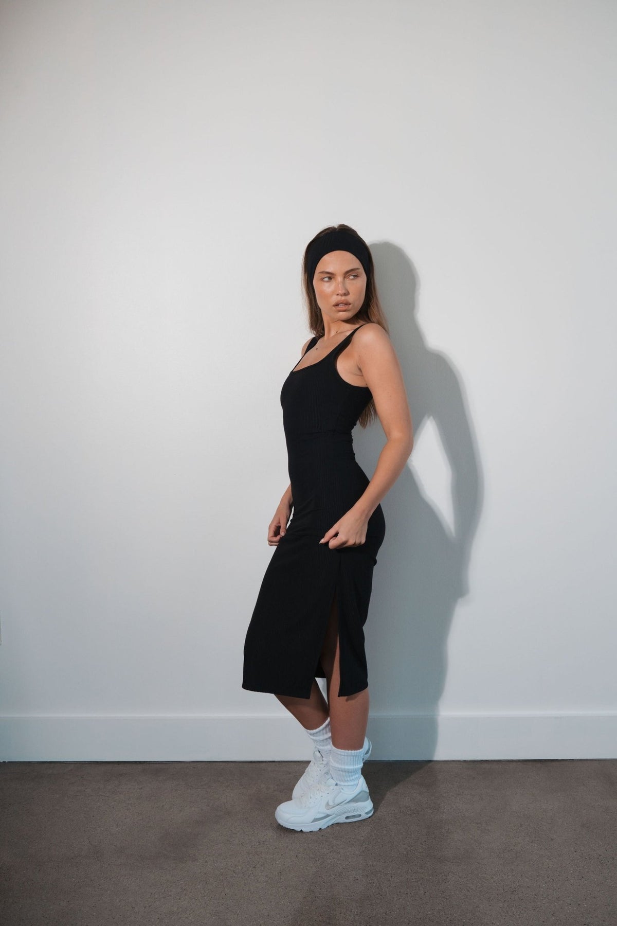 Cloud II® Rib Basic Midi Dress - Midnight