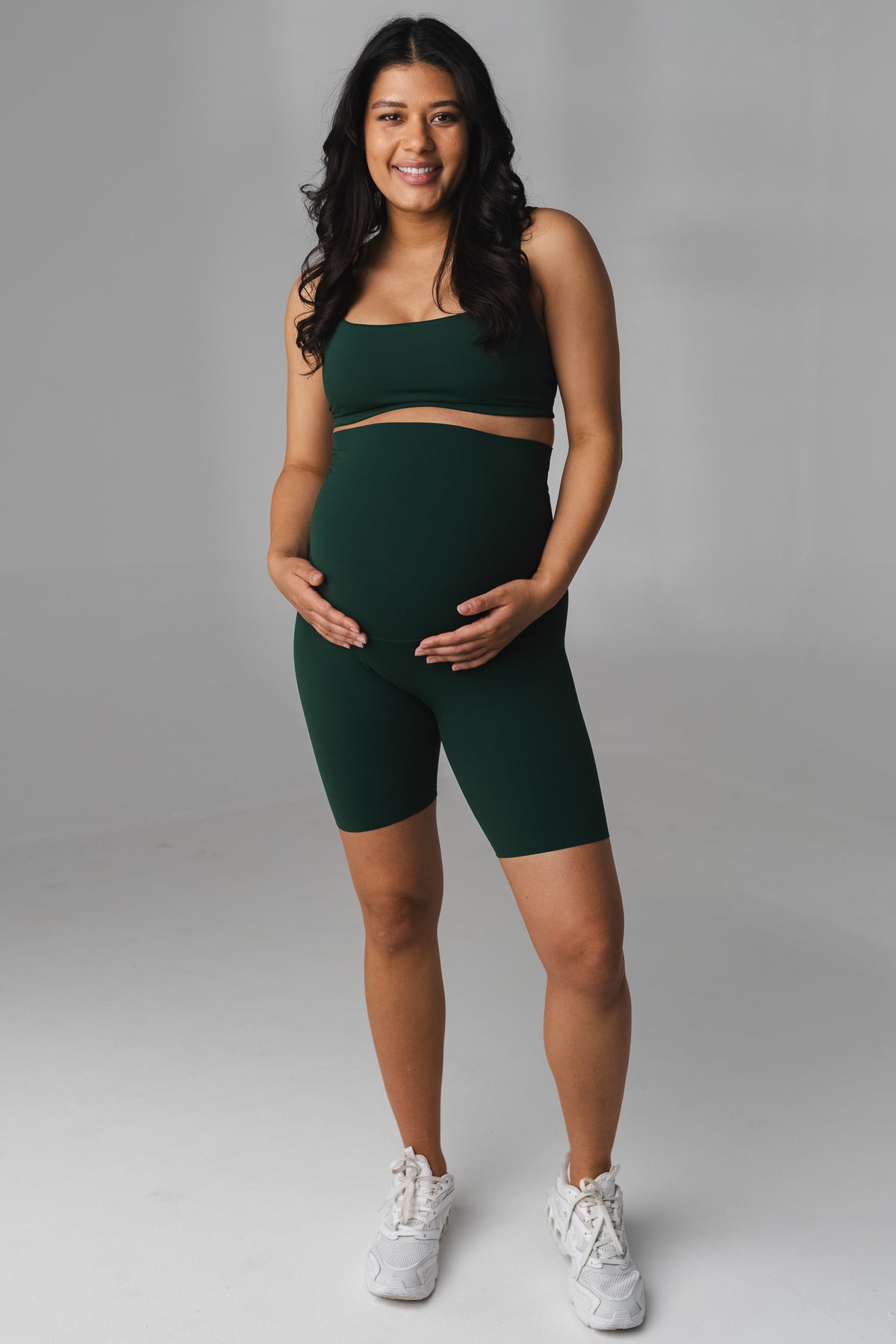 Cloud II® Maternity Biker Short - Forest