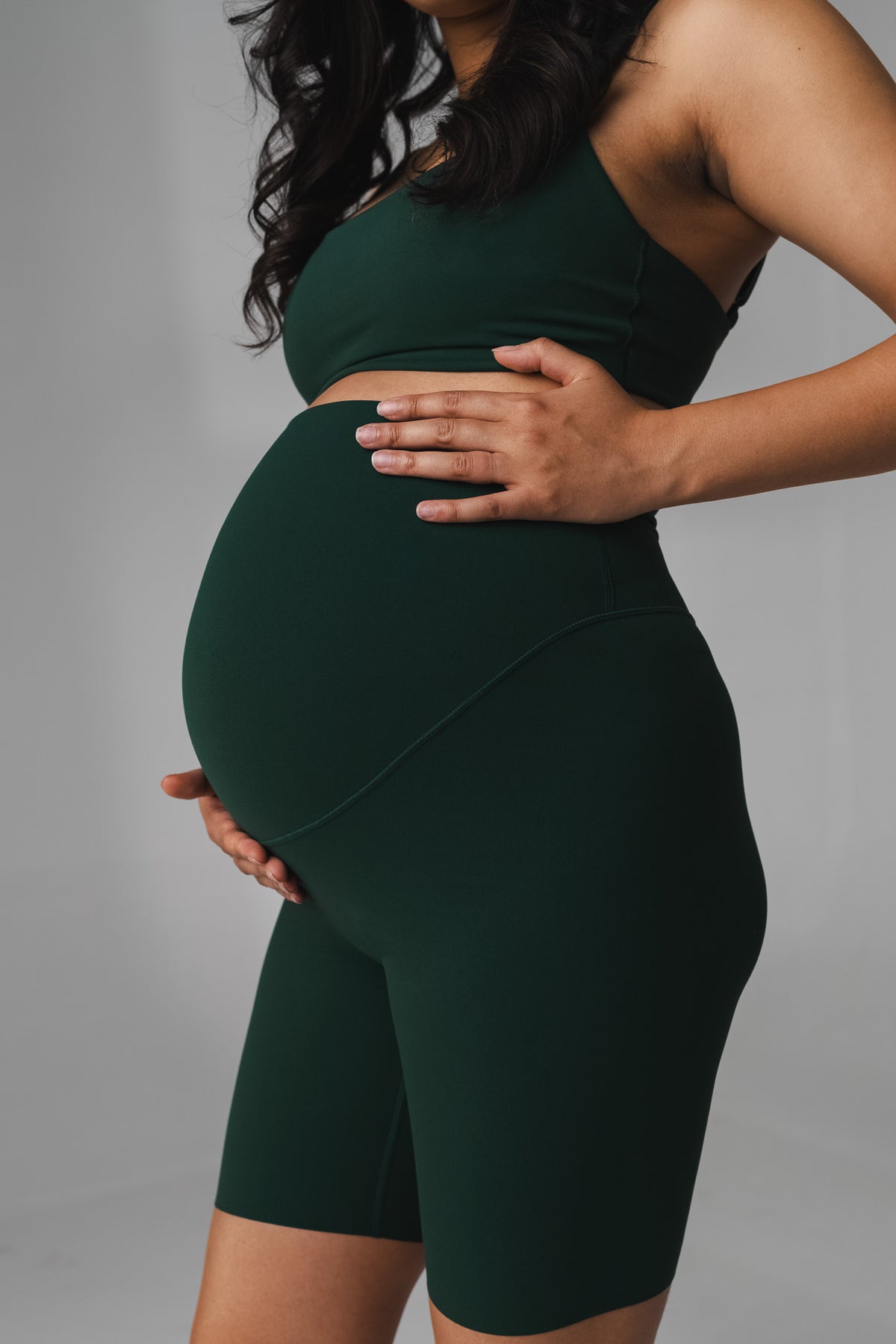 Cloud II® Maternity Biker Short - Forest