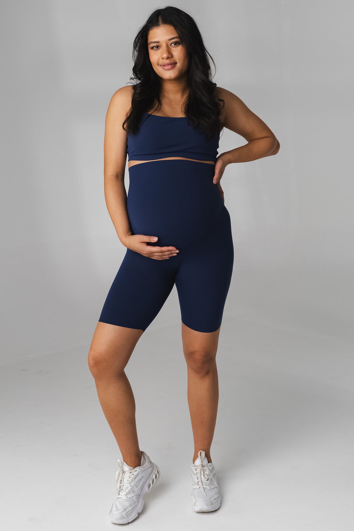 Cloud II® Maternity Biker Short - Sapphire