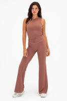 Cloud II® Rib Cinch Wide Leg Trouser - Sepia