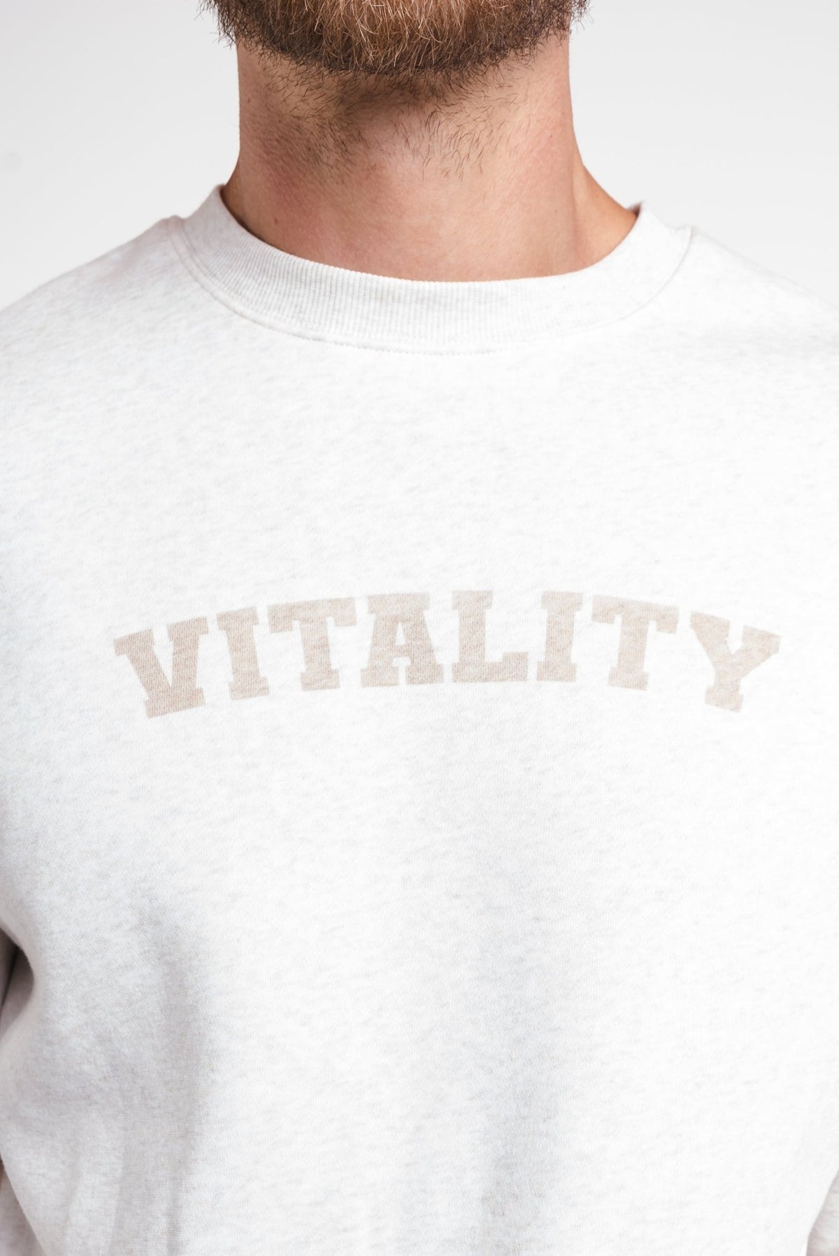 Vitality Cozy® Uni Crew - Oat Marl - Varsity