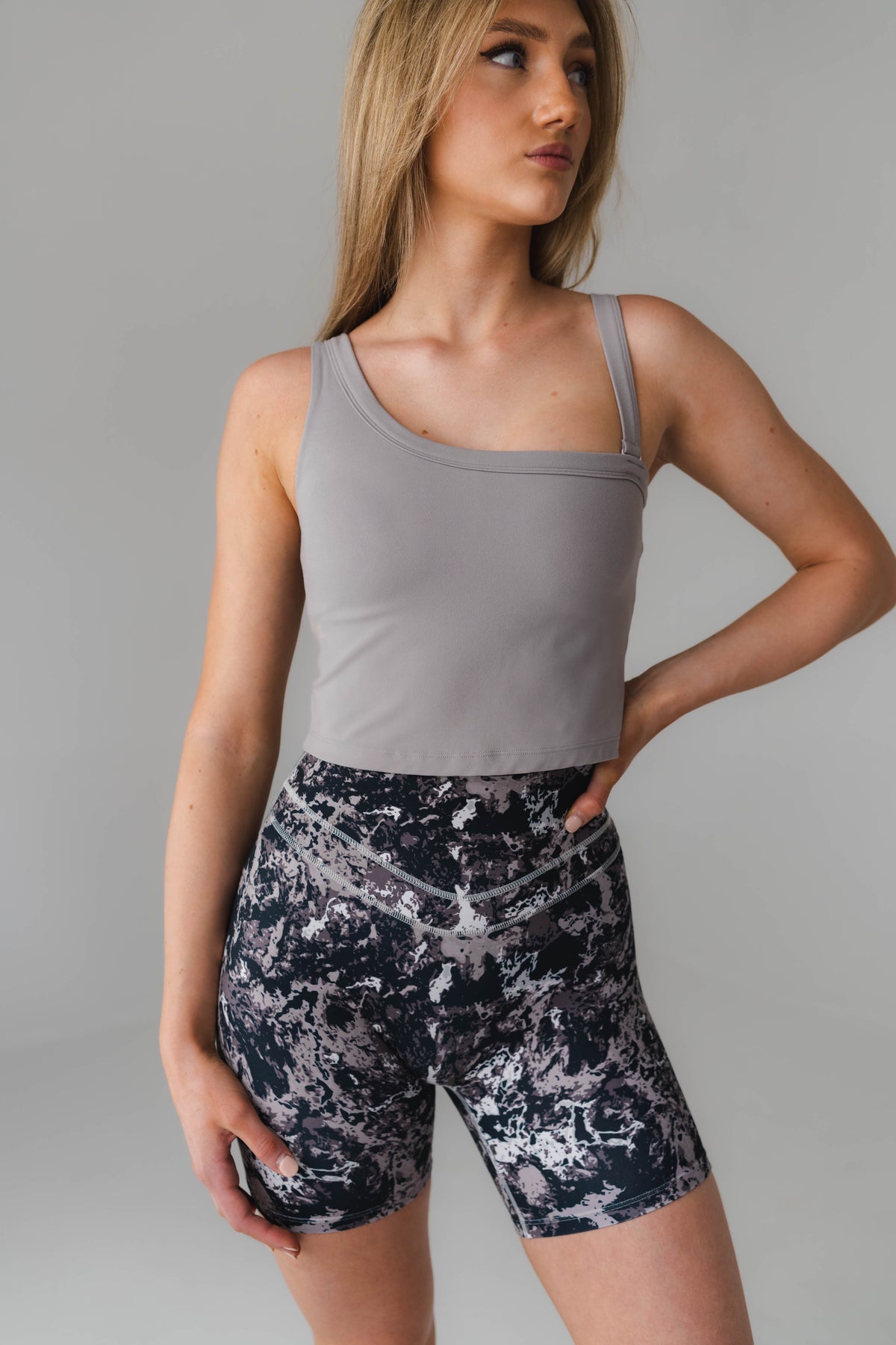 Cloud II Asym Tank - Slate, Women's Tops from Vitality Athletic and Athleisure Wear