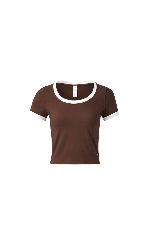 Vitality Motive® Scoop Tee - Toffee Contrast