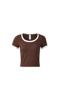 Vitality Motive® Scoop Tee - Toffee Contrast