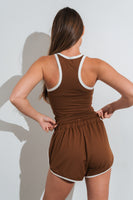Vitality Motive® Dolphin Short - Toffee Contrast