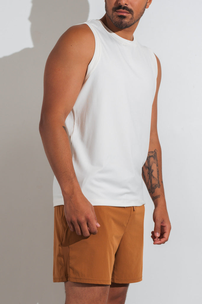 Vitality Motive Men's Crew Tank - Oat