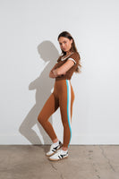 Vitality Motive® Scoop Tee - Toffee Contrast