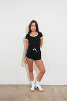 Vitality Motive® Scoop Tee - Midnight Contrast