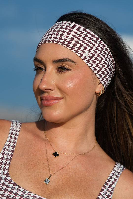 Cloud II® Headband - Fudge Houndstooth
