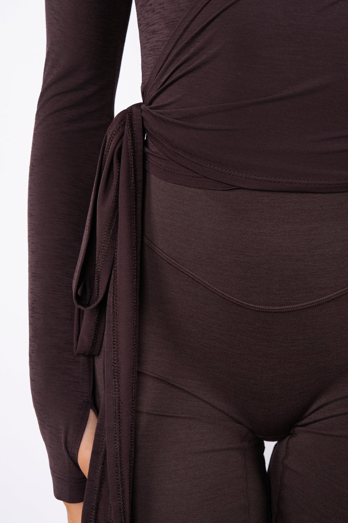 Vitality Flow Wrap Top - Espresso