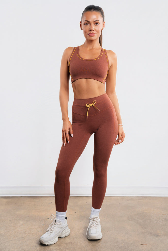 Vitality Daydream® Drawcord Pocket Pant - Pumpkin Spice Heather