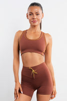 Vitality Daydream® Overlap Bra - Pumpkin Spice Heather