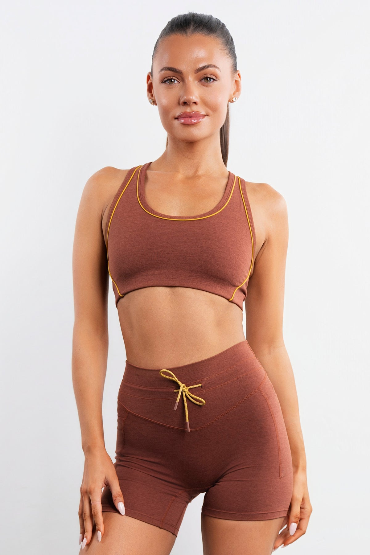 Vitality Daydream® Overlap Bra - Pumpkin Spice Heather