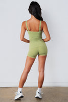 Cloud II® Foldover Mini Short - Palm Leaf Washed