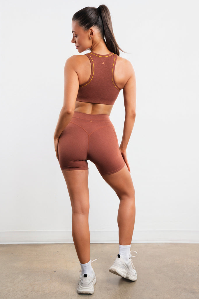 Vitality Daydream® Drawcord Pocket Volley Short - Pumpkin Spice Heather