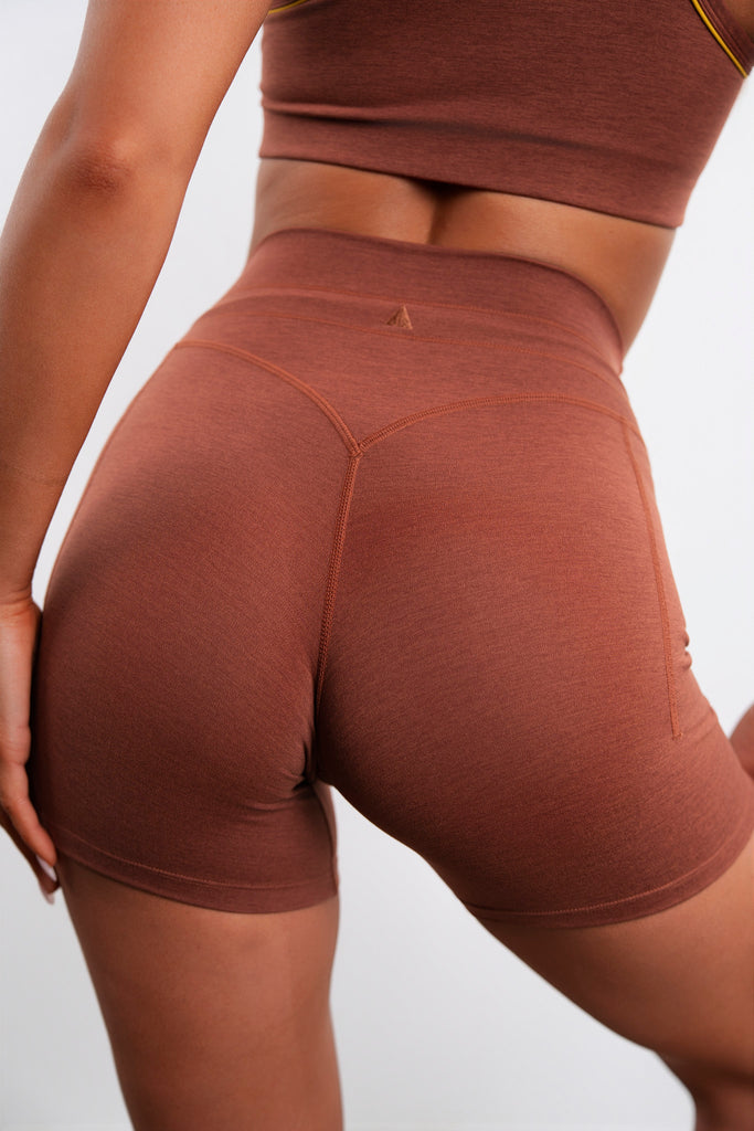 Vitality Daydream® Drawcord Pocket Volley Short - Pumpkin Spice Heather
