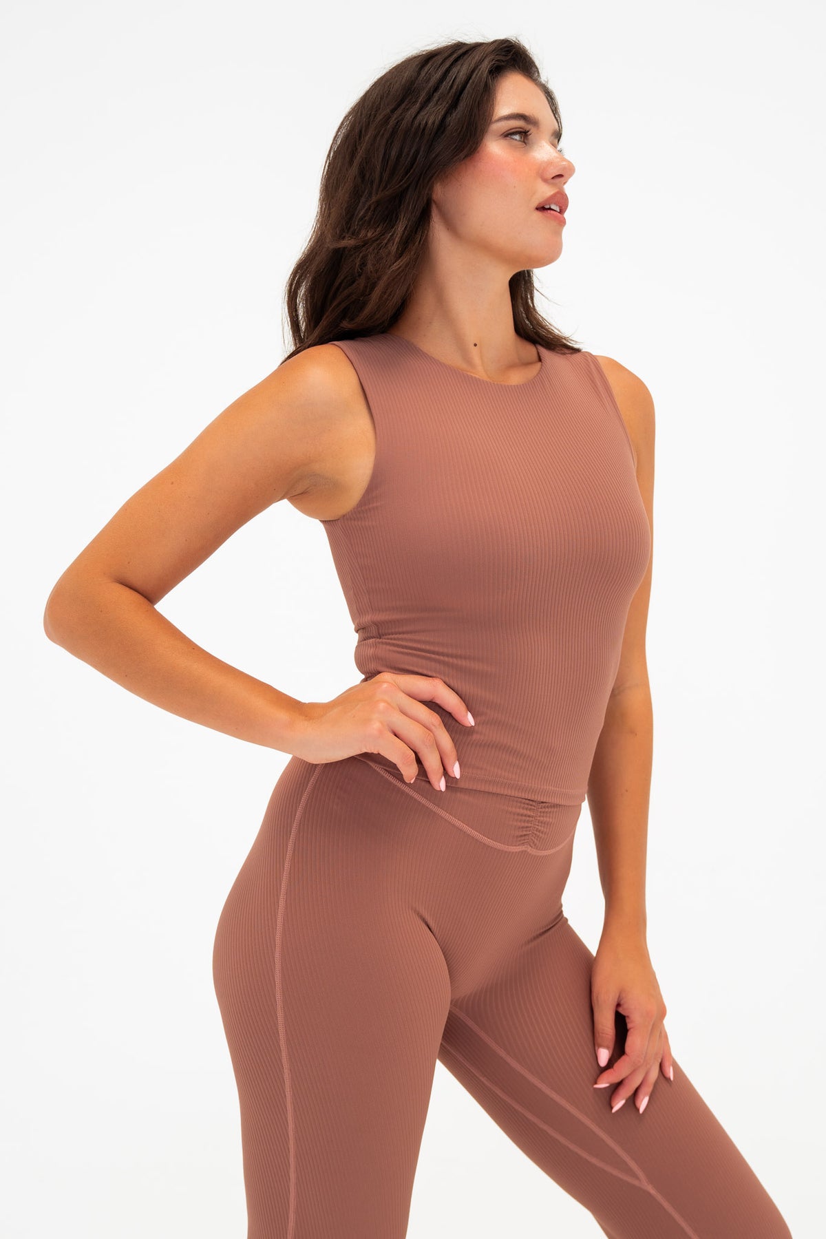 Cloud II® Rib Crew Tank - Sepia