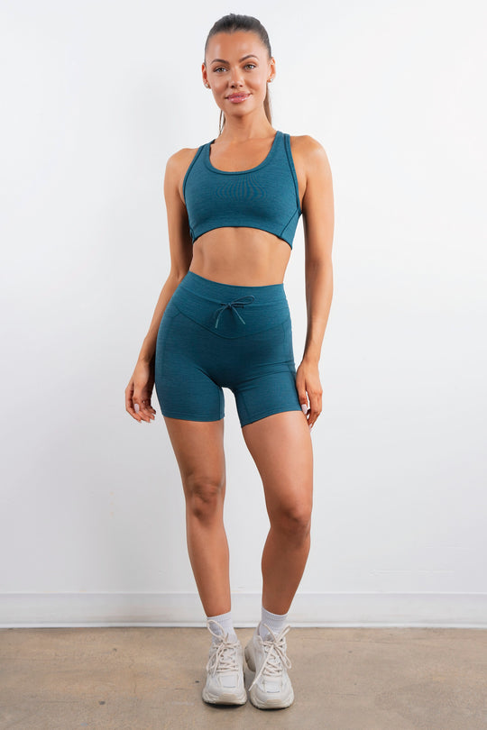 Vitality Daydream® Drawcord Pocket Volley Short - Balsam Heather