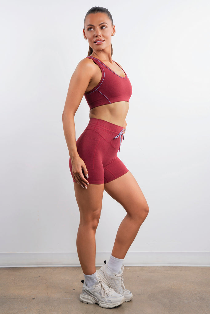 Vitality Daydream® Drawcord Pocket Volley Short - Cabernet Heather