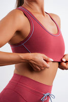 Vitality Daydream® Overlap Bra - Cabernet Heather