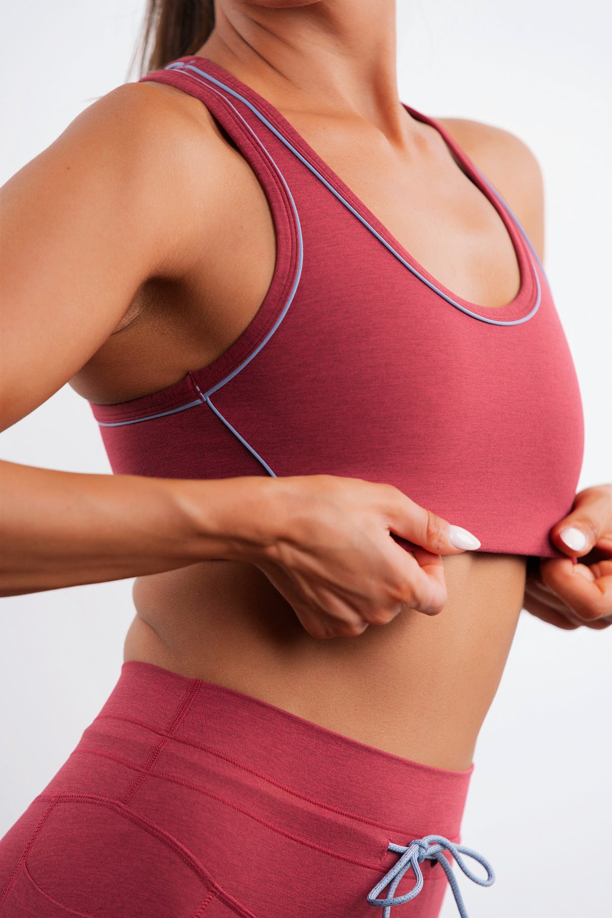 Vitality Daydream® Overlap Bra - Cabernet Heather
