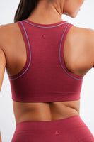 Vitality Daydream® Overlap Bra - Cabernet Heather