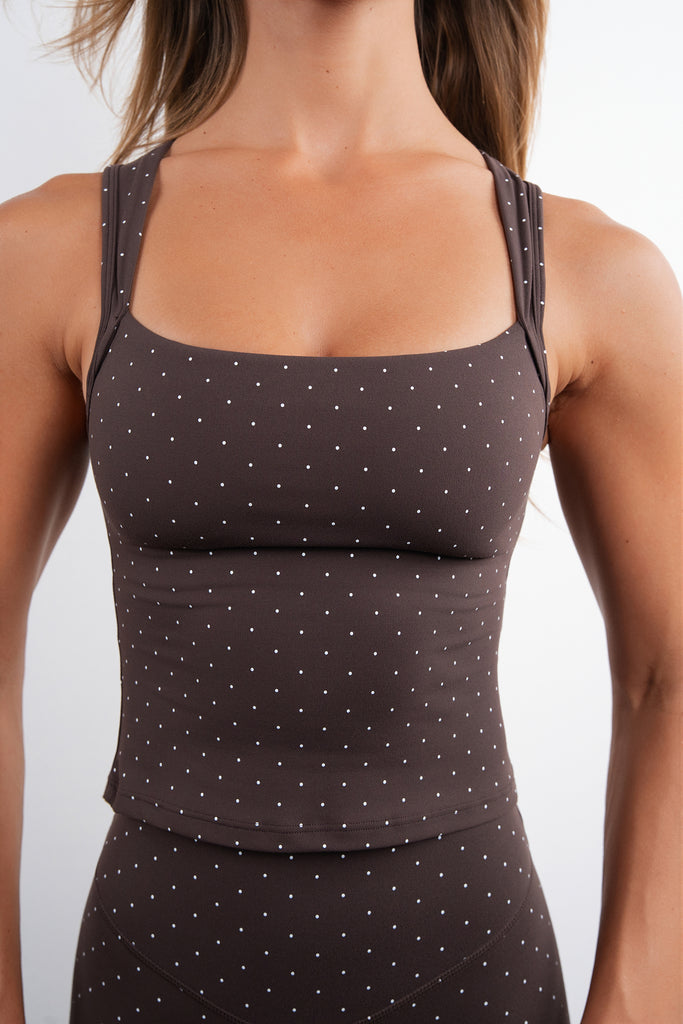 Cloud II® Together Tank - Espresso Polka Dot