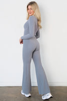 Cloud II® Rib Wide Leg Trouser - Pebble