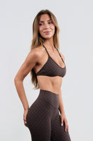 Cloud II® Micro Halter Bra - Espresso Polka Dot