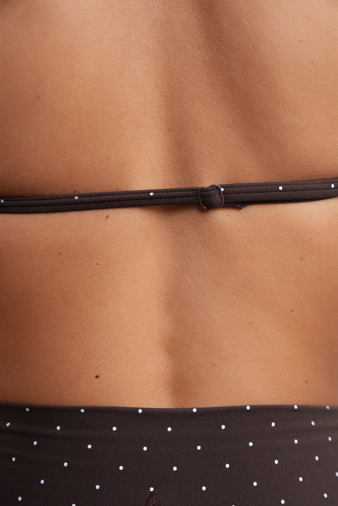 Cloud II® Micro Halter Bra - Espresso Polka Dot