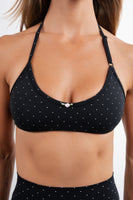 Cloud II® Micro Halter Bra - Midnight QT Polka Dot