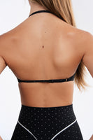 Cloud II® Micro Halter Bra - Midnight QT Polka Dot