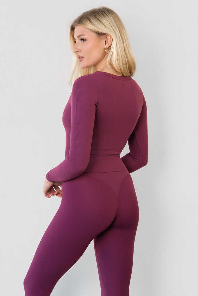 Cloud II® Rib U Long Sleeve - Mulberry