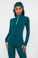 Cloud II® Fitted Half Zip - Spruce Contrast