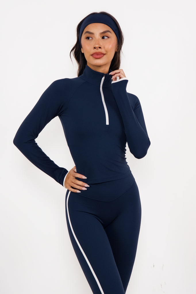 Cloud II® Fitted Half Zip - Nocturne Contrast