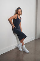Cloud II® Rib Basic Midi Dress - Oxford Washed