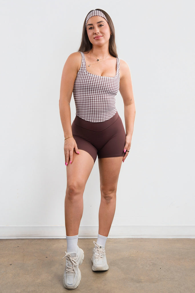 Cloud II® U Tank - Fudge Houndstooth