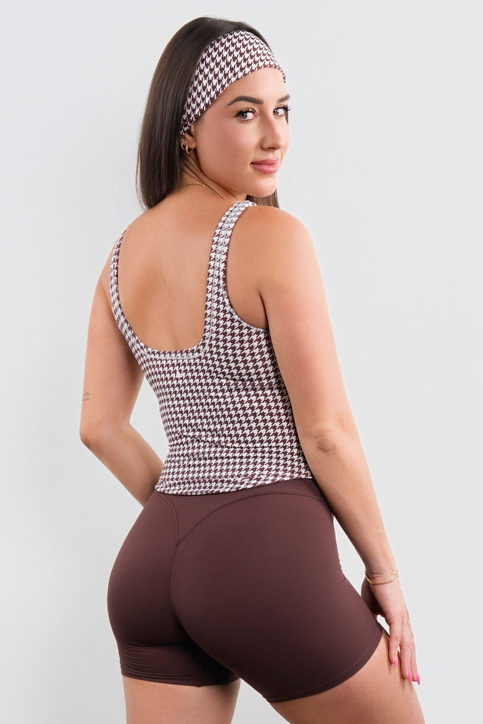 Cloud II® U Tank - Fudge Houndstooth