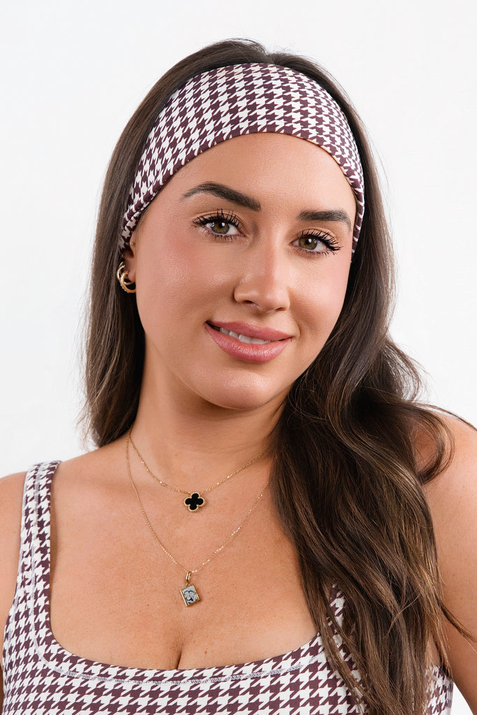 Cloud II® Headband - Fudge Houndstooth