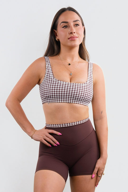 Cloud II® U Bra - Fudge Houndstooth