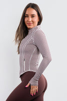 Cloud II® Frame Jacket - Fudge Houndstooth