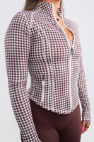 Cloud II® Frame Jacket - Fudge Houndstooth