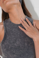 Cloud II® Rib High Neck Tank - Iron Washed